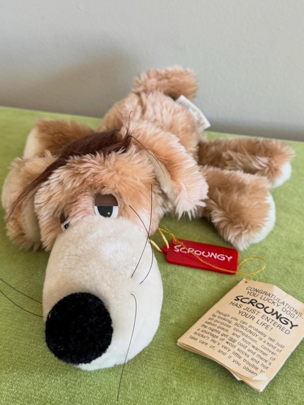 1981 Scroungy plush dog by American Greetings